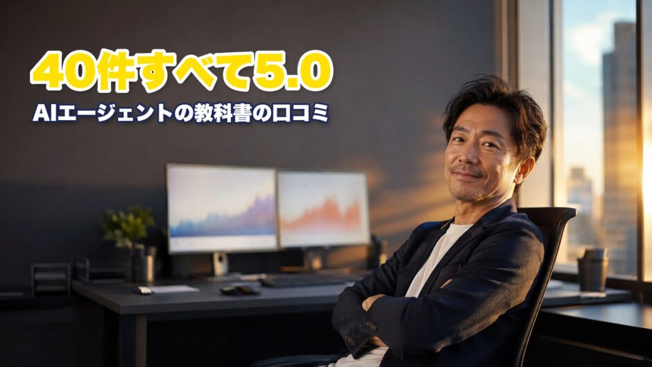 夕方のオフィスでモニターの前に座る男性