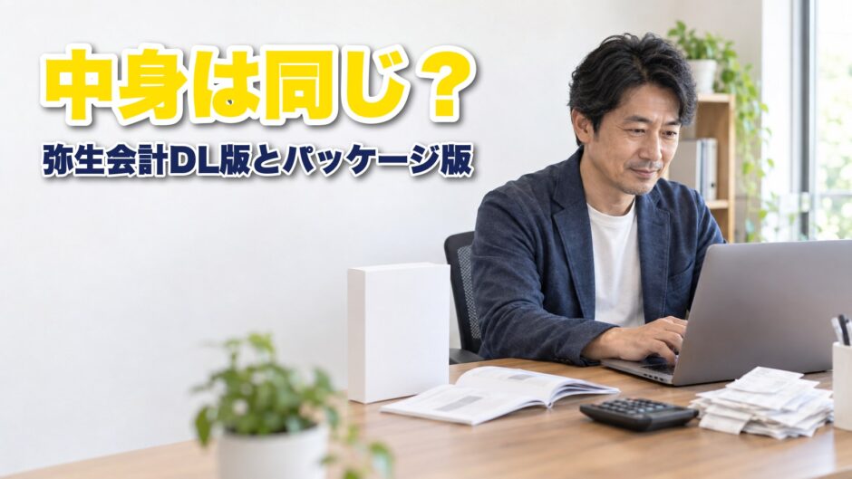 弥生会計のダウンロード版とパッケージ版の違い