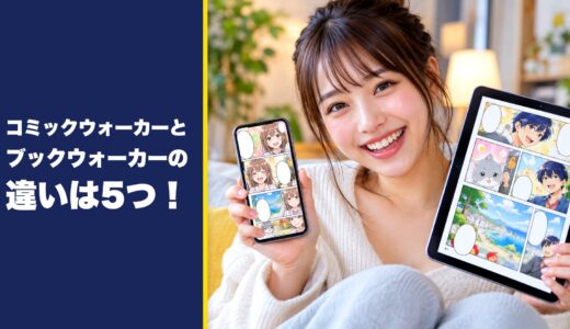 コミックウォーカーとブックウォーカーの違いは5つ！どっちがおすすめかも紹介！