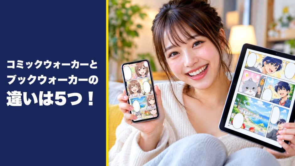 コミックウォーカーとブックウォーカーの違いは5つ