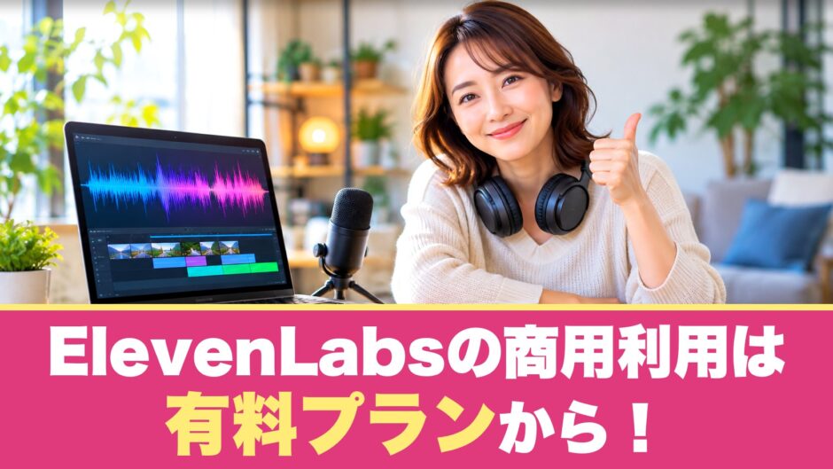 ElevenLabsの商用利用は有料プランから！
