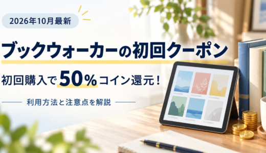 【2026年10月最新】ブックウォーカーの初回クーポンはある？お得な特典や利用時の注意点も解説！