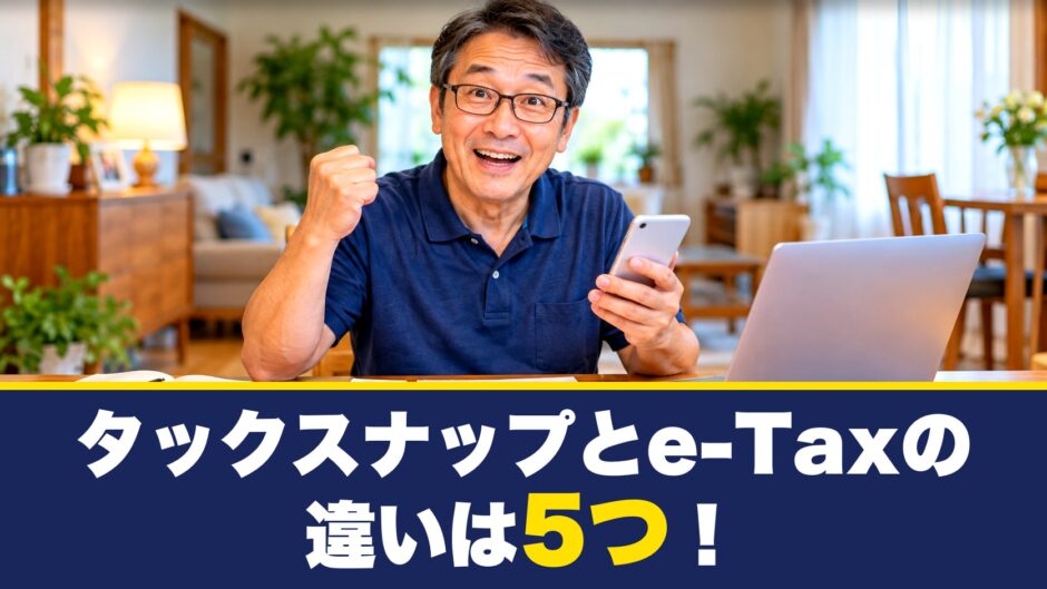 タックスナップとe-Taxの違いは5つ